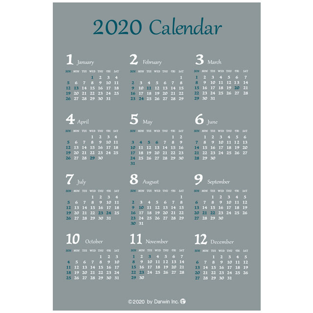 Card Calendar2020 A_1