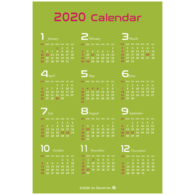 Card Calendar2020 C_1