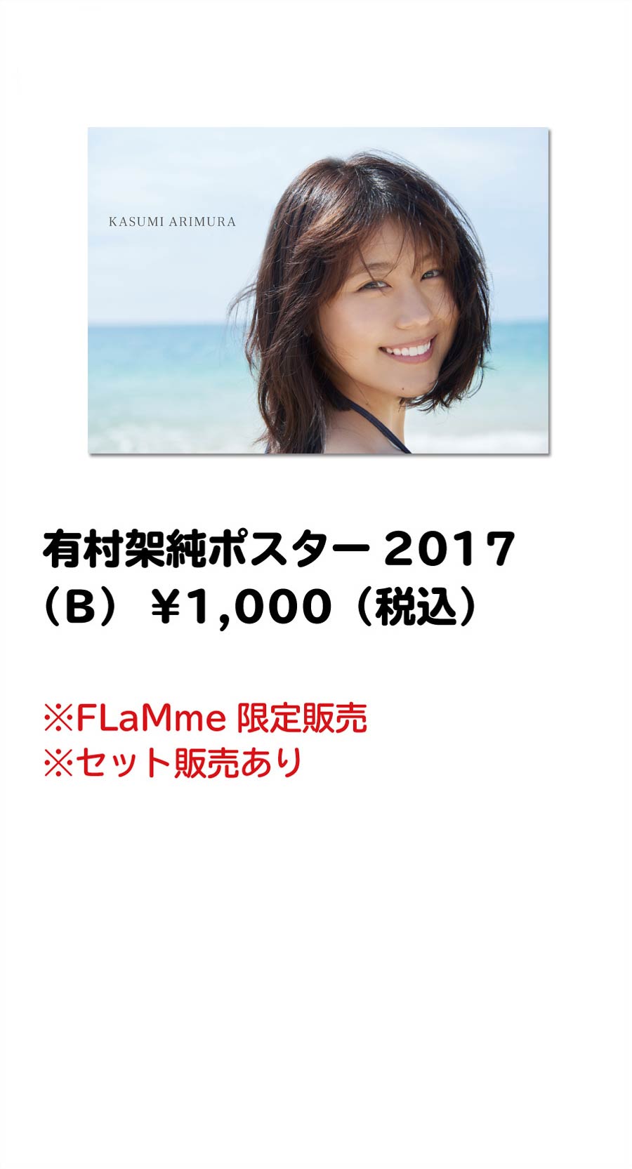 有村架純2017年カレンダー | FLaMme Mail Order